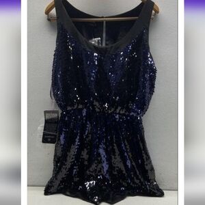 Bebe Sequin Romper NWT